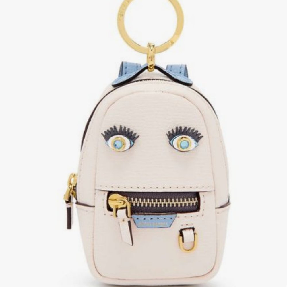 Henri Bendel Blue Backpack Coin Charm Keychain